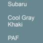 Preview: Subaru, Cool Gray Khaki, PAF.